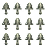 Maxbell 24Pcs Antique Wooden Box Feet Leg+12pcs Wood Case Book Album Guard Corner