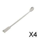 Maxbell 4xDouble-end Stainless Steel Dispensing Spoon/Spade Lab  Scrapers 20cm