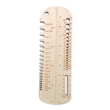 Maxbell Knitting Crochet Hook Ruler Multifunctional Wood Sock Size Measurement Ruler