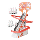 Maxbell Race Track Game Rabbit Set Rabbit Slide Stairs Indoor Toy for Birthday Gifts 6 rabbits