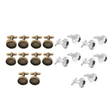 Maxbell 20 Pieces Round Blank Settings Base Pad Cufflinks Findings Making