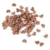 Maxbell 6x100pcs Nature Wood Wooden Hearts Scrapbooking Embellishments Crafts 12x2mm