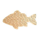 Maxbell Wood Fish Decor Lake House Bathroom Ocean Theme Room Fish Shape Wooden Slice