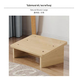 Maxbell 2-Size Ergonomic Foot Rest, Under Desk Footstool for Office & Home, Anti-Slip Support, Rocking & Inclined features, Relieve Fatigue & Prevent Crossing Legs, ivory/Wood/Walnut Natural Wood Large