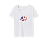 Maxbell Maxbell Womens T Shirt Summer Stylish Soft Crewneck Shirt for Commuting Beach Travel XXL White