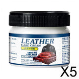 Maxbell 5xLeather Maintenance Cream Cracks Leather Polish Care for Furniture Shoes Car