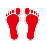 Maxbell Footprint Stickers Foot Print Stickers for Classroom Decoration Nursery Room Red