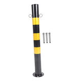 Maxbell Safe Bollard Post 30' H Metal Parking Barrier for Parking Road Intersections Double Ring