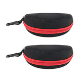 Maxbell Maxbell 2x Portable Zipper Spectacle Sunglass Eyeglass Case Box Storage Pouch Red
