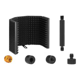 Maxbell Microphone Shield Mic Sound Absorbing Foam for Broadcasting Studio Recording Metal Five  Panels