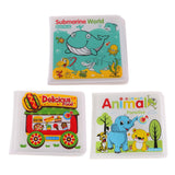 Maxbell 3 Pieces Waterproof Baby Kids Shower Bath Book Early Educational Toys
