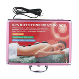 Hot Rock Heating Box Massage Stone Warmer Case Heater + Stones Set US Plug