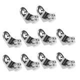 Maxbell 8x10pcs Glass Shelf Right Angle Fixing Clip Bracket with Suction Cup