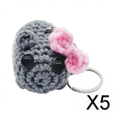 Maxbell 5xPortable Keychain Purse Charming Pendants Car Keyring for Bag Backpack Purse with Bow