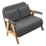 Foldable Sofa Bed Versatile Sleeper Chair Bed for Bedroom Living Room Indoor Dark Gray