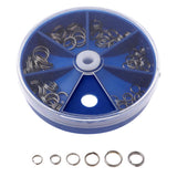 Maxbell Maxbell 115PCs Stainless Split Ring Fishing Lure Bait Connector Double Circle 7cm