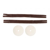 Maxbell 2 Pieces Cymbals Finger Straps with Pads PU Leather Replacement Tying Strap