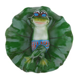 Maxbell Floating Duck Lotus Leaf Lying Frog Ornament Hunting Decoy Garden Pond Decor