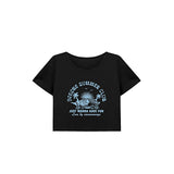 Maxbell Maxbell Women's Loose Crop Soft Cropped T Shirt for Street Walking Sports L