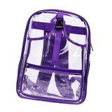 Maxbell Tennis Backpack Transparent PVC Large Capacity Tennis Rucksack for Men Women Purple