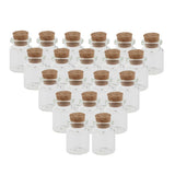 40Pcs 5+10ml Mini Cork Stoppers DIY Decoration Glass Bottle Wishing Vials