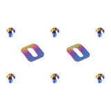 2x Bike Self Locking Pedal Gaskets Cycling Mounting Hardware Outdoor Washers Multicolor