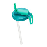 Maxbell Soda Can Lid with Straw Easy to Use Silicone Press to Seal for Standard Cans blue green