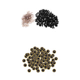 Maxbell 100pcs Safety Eyes with Backs & 100 Glitter Eyes for Dolls DIY Making 16mm