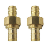 Maxbell 2pcs Brass Hose Fittings 5/8 Garden Hose Repair Mender Male Female Connector