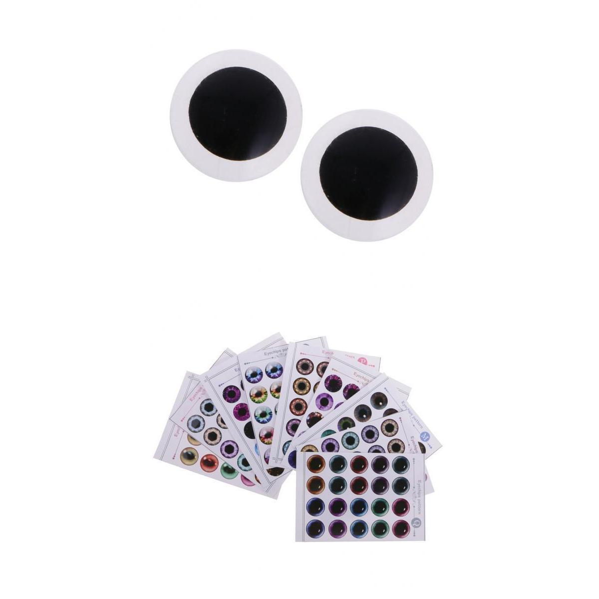 Maxbell Plastic Concave Eyes & Eyes Chips Pattern for 12inch Blythe Doll DIY Making