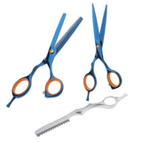 Maxbell Maxbell 5.5 Inch Barber Hair Cutting Scissors + Hairdressing Thinning Shears + Razor