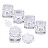 Maxbell Empty Loose Powder Case w/ Sifter Refillable Eyeshadow Blusher Jars 3ml 10x
