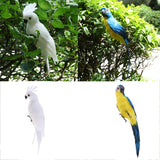 2Pcs Realistic Macaw Parrot Artificial Feather Bird Animal Ornament Kids Toy