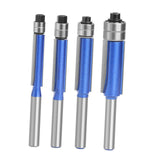 Maxbell Maxbell Flush Trim Router Bit Set High Hardness Softwood Trimming Tool 1/4inch Shank