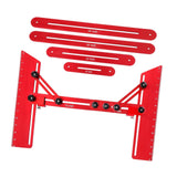 Maxbell Stair Tread Template Tool Versatile for Shelf Cutting Stairs Wall Partitions Red