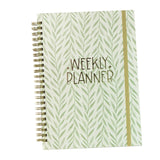 Maxbell A5 Weekly Planner Notebook Productivity Organizer for Family Office Business Green Leaves
