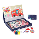 Maxbell Magnetic Puzzle Set Fine Motor Skill Educational Sensory Block Matching Toys Transportation