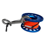 Maxbell Scuba Diving Aluminum Alloy Finger Reel Spool with 15m Line Bolt Snap Blue - Aladdin Shoppers