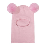 Maxbell Baby Winter Hat Beanies Skiing Cap Unisex Fashion Neck Warmer Kids Hat Scarf Pink