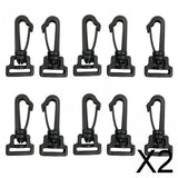 Maxbell 2x10 Pieces Swivel Snap Hook Swivel Clip for Handbags Purse Hardware Backpacks