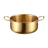 Maxbell Korean Ramen Pot with Handle Portable Practical Stainless Steel Multipurpose Diameter 22cm