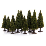 Maxbell 15pc Boxed Model Cedar Trees Train Railway Scenery Layout +10pc 3.1"- 3.9" Trees