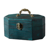 Maxbell Jewelry Trinket Box Storage Wedding Organizer Earrings Wooden Treasure Chest Green