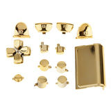 Maxbell Maxbell Replacement Chrome Plating Buttons and Touchpad for PS4 Controller-Gold
