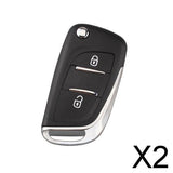 Maxbell 2x2BTN Modified Blade Flip Remote Key Shell for Peugeot 307 408 308 HCA CE536