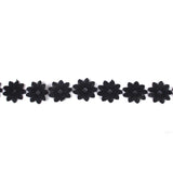 Flower Lace Trim DIY Sewing Applique 3 Yards 4.5cm Wide Black