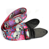 Maxbell Adjustable Buckle Guitar Strap w/ Skull Print