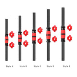 Maxbell 2xBarbell Bar Portable AntiSlip Grip Threaded Handles for Exercise Workout Gym 35cm