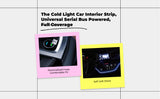 Electroluminescent Wire, 5m Luminous Light Strip, Flexible Car Interior Ambient Lighting, DIY Decoration APP 64 Colors 1-to-3 Set