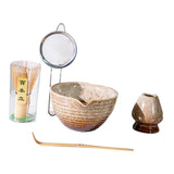 Maxbell 5x Matcha Tea Set Japanese Tea Making Tools Matcha Ceremony Gift Matcha Bowl Brown
